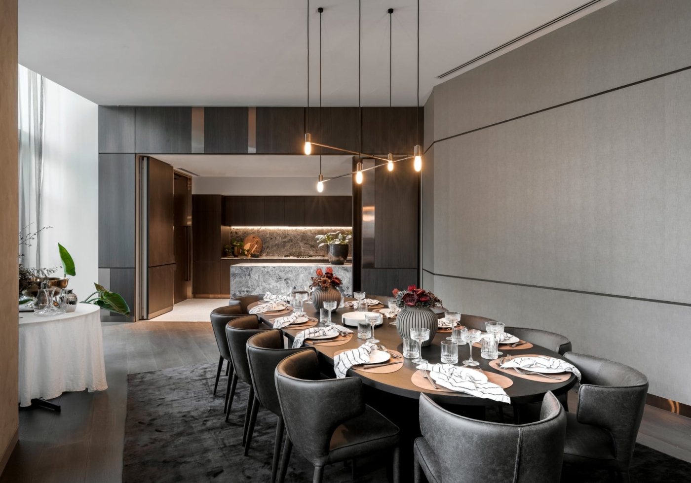 A chef’s room with private dining area